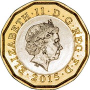 UK 1 Pound Nations of the Crown - Trial Piece 2015 ELIZABETH II D G REG F D 2015 IRB coin obverse UK 1 Pound Nations of the Crown - Trial Piece 2015 ELIZABETH II D G REG F D 2015 IRB coin obverse