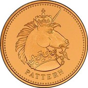 UK 1 Pound Scottish Unicorn 2004 PATTERN coin reverse