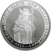 New Zealand $1 Radagast 2012 Proof KM# 359 MIDDLE-EARTH - NEW ZEALAND $1 coin reverse New Zealand $1 Radagast 2012 Proof KM# 359 MIDDLE-EARTH - NEW ZEALAND $1 coin reverse