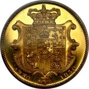 UK 1 Sovereign Pattern 1830 KM# Pn97 ANNO 1830 coin reverse UK 1 Sovereign Pattern 1830 KM# Pn97 ANNO 1830 coin reverse