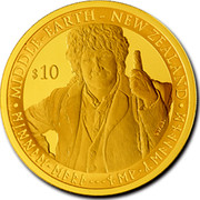 New Zealand $10 Bilbo Baggins 2012 Proof KM# 371 MIDDLE-EARTH - NEW ZEALAND $10 coin reverse New Zealand $10 Bilbo Baggins 2012 Proof KM# 371 MIDDLE-EARTH - NEW ZEALAND $10 coin reverse