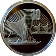 New Zealand 10 Cents 150 Years Treaty of Waitangi 1990 Proof KM# 73a 10 coin reverse