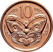 New Zealand 10 Cents Koruru 2012 KM# 117a 10 J B coin reverse New Zealand 10 Cents Koruru 2012 KM# 117a 10 J B coin reverse