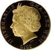 New Zealand Ten Dollars Maori Art - Heitiki 2010 (m) Proof KM# 342 ELIZABETH II NEW ZEALAND 2010 coin obverse