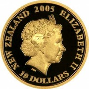 New Zealand 10 Dollars 90th Anniversary of ANZAC 2005 (w) KM# 155 NEW ZEALAND 2005 ELIZABETH II IRB 10 DOLLARS coin obverse
