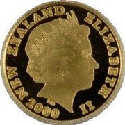 New Zealand 10 Dollars Claymore 2001 Proof KM# 129 NEW ZEALAND ELIZABETH II IRB 2001 coin obverse New Zealand 10 Dollars Claymore 2001 Proof KM# 129 NEW ZEALAND ELIZABETH II IRB 2001 coin obverse
