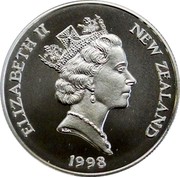 New Zealand 10 Dollars Kiwi 1998 KM# 124 NEW ZEALAND ELIZABETH II 1998 RDM coin obverse New Zealand 10 Dollars Kiwi 1998 KM# 124 NEW ZEALAND ELIZABETH II 1998 RDM coin obverse