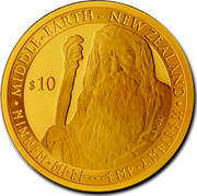 New Zealand $10 Gandalf 2012 Proof KM# 369 MIDDLE-EARTH - NEW ZEALAND $10 coin reverse New Zealand $10 Gandalf 2012 Proof KM# 369 MIDDLE-EARTH - NEW ZEALAND $10 coin reverse