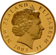 New Zealand $10 Lord of the Rings - Frodo 2003 (l) Proof KM# 270 NEW ZEALAND ELIZABETH II 2003 IRB coin obverse New Zealand $10 Lord of the Rings - Frodo 2003 (l) Proof KM# 270 NEW ZEALAND ELIZABETH II 2003 IRB coin obverse