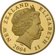 New Zealand $10 (Pukaki) KM# 275 NEW ZEALAND ELIZABETH II 2004 IRB coin obverse New Zealand $10 (Pukaki) KM# 275 NEW ZEALAND ELIZABETH II 2004 IRB coin obverse