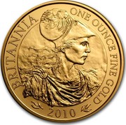 UK 100 Pounds Britannia 2010 Proof KM# 1138 BRITANNIA ONE OUNCE FINE GOLD 2010 coin reverse UK 100 Pounds Britannia 2010 Proof KM# 1138 BRITANNIA ONE OUNCE FINE GOLD 2010 coin reverse