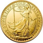 UK 100 Pounds Britannia 2013 British Royal Mint KM# 1102 BRITANNIA 2008 ONE OUNCE FINE GOLD coin reverse UK 100 Pounds Britannia 2013 British Royal Mint KM# 1102 BRITANNIA 2008 ONE OUNCE FINE GOLD coin reverse