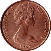 New Zealand 2 Cents (Elizabeth II (2nd portrait)) KM# 32.2 ELIZABETH II NEW ZEALAND *YEAR* coin obverse