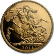 UK 2 Pounds 4th portrait Double Sovereign 2011 British Royal Mint Proof KM# 1072.1 2011 B.P. coin reverse UK 2 Pounds 4th portrait Double Sovereign 2011 British Royal Mint Proof KM# 1072.1 2011 B.P. coin reverse