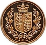 UK 2 Pounds 50th anniversary of accession of Queen Elizabeth II 2002 British Royal Mint Proof KM# 1027 2002 TM coin reverse UK 2 Pounds 50th anniversary of accession of Queen Elizabeth II 2002 British Royal Mint Proof KM# 1027 2002 TM coin reverse