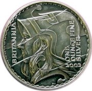 UK 2 Pounds Britannia 2003 British Royal Mint KM# 1039 BRITANNIA ONE OUNCE FINE SILVER 2003 PN coin reverse UK 2 Pounds Britannia 2003 British Royal Mint KM# 1039 BRITANNIA ONE OUNCE FINE SILVER 2003 PN coin reverse