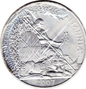 UK 2 Pounds Britannia 2007 British Royal Mint KM# 1078 ONE OUNCE FINE SILVER 2007 BRITANNIA PN coin reverse UK 2 Pounds Britannia 2007 British Royal Mint KM# 1078 ONE OUNCE FINE SILVER 2007 BRITANNIA PN coin reverse