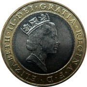 UK 2 Pounds Royal Mint Trial 1994 Part of set from 1998 ELIZABETH II DEI GRATIA REGINA F D RDM coin obverse