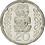 New Zealand 20 Cents Pukaki 2008 (o) KM# 118a 20 coin reverse New Zealand 20 Cents Pukaki 2008 (o) KM# 118a 20 coin reverse