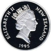 New Zealand 20 Cents Maori Language 1995 (l) Proof KM# 81a ELIZABETH II NEW ZEALAND 1995 RDM coin obverse New Zealand 20 Cents Maori Language 1995 (l) Proof KM# 81a ELIZABETH II NEW ZEALAND 1995 RDM coin obverse