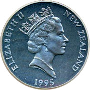 New Zealand 20 Dollars Salute to Bravery 1995 Proof KM# 100 ELIZABETH II NEW ZEALAND 1995 RDM coin obverse New Zealand 20 Dollars Salute to Bravery 1995 Proof KM# 100 ELIZABETH II NEW ZEALAND 1995 RDM coin obverse