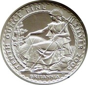 UK 20 Pence Elizabeth II 2005 British Royal Mint Proof KM# 1085 TENTH OUNCE FINE SILVER 2005 BRITANNIA coin reverse UK 20 Pence Elizabeth II 2005 British Royal Mint Proof KM# 1085 TENTH OUNCE FINE SILVER 2005 BRITANNIA coin reverse