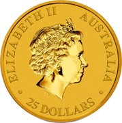 Australia 25 Dollars Australian Saltwater Crocodile 2017 ELIZABETH II AUSTRALIA 25 DOLLARS IRB coin obverse Australia 25 Dollars Australian Saltwater Crocodile 2017 ELIZABETH II AUSTRALIA 25 DOLLARS IRB coin obverse