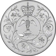 UK 25 Pence Queen's Silver Jubilee 1977 KM# 920a - coin reverse UK 25 Pence Queen's Silver Jubilee 1977 KM# 920a - coin reverse
