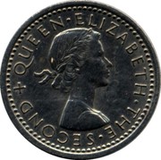 New Zealand 3d Elizabeth II 1962 KM# 25.2 + QUEEN∙ELIZABETH∙THE∙SECOND coin obverse New Zealand 3d Elizabeth II 1962 KM# 25.2 + QUEEN∙ELIZABETH∙THE∙SECOND coin obverse