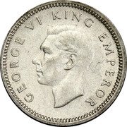 New Zealand 3d (George VI) KM# 7 GEORGE VI KING EMPEROR HP coin obverse New Zealand 3d (George VI) KM# 7 GEORGE VI KING EMPEROR HP coin obverse