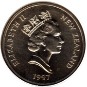 New Zealand 5 Dollars 1997 Proof KM# 105a Decimal Coins NEW ZEALAND ELIZABETH II 1997 RDM coin obverse New Zealand 5 Dollars 1997 Proof KM# 105a Decimal Coins NEW ZEALAND ELIZABETH II 1997 RDM coin obverse