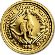 Australia 5 Dollars The Australian Nugget 1998 THE AUSTRALIAN NUGGET 1/20 OZ. 9999 GOLD 1998 coin reverse Australia 5 Dollars The Australian Nugget 1998 THE AUSTRALIAN NUGGET 1/20 OZ. 9999 GOLD 1998 coin reverse