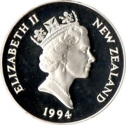 New Zealand 5 Dollars Winter Olympics 1994 1994 Proof KM# 96 NEW ZEALAND ELIZABETH II 1994 RDM coin obverse New Zealand 5 Dollars Winter Olympics 1994 1994 Proof KM# 96 NEW ZEALAND ELIZABETH II 1994 RDM coin obverse