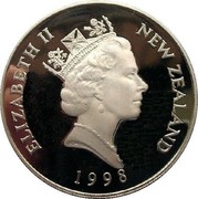 New Zealand $5 Dunedin Larnach Castle 1998 (v) Proof KM# 113a NEW ZEALAND ELIZABETH II 1998 RDM coin obverse New Zealand $5 Dunedin Larnach Castle 1998 (v) Proof KM# 113a NEW ZEALAND ELIZABETH II 1998 RDM coin obverse