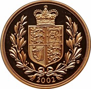 UK 5 Pounds Queen Elizabeth II's Golden Jubilee 2002 British Royal Mint KM# 1028 2002 TN coin reverse