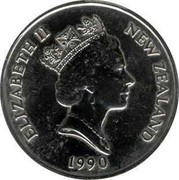 New Zealand 50 Cents 150 Years Treaty of Waitangi 1990 (c) Sets only. KM# 75 ELIZABETH II NEW ZEALAND 1990 RDM coin obverse New Zealand 50 Cents 150 Years Treaty of Waitangi 1990 (c) Sets only. KM# 75 ELIZABETH II NEW ZEALAND 1990 RDM coin obverse