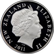 New Zealand 50 H.M.S. Endeavour 2011 (u) Proof KM# 119c NEW ZEALAND ELIZABETH II *YEAR* IRB coin obverse New Zealand 50 H.M.S. Endeavour 2011 (u) Proof KM# 119c NEW ZEALAND ELIZABETH II *YEAR* IRB coin obverse