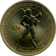New Zealand 50¢ Narnia - Mr. Tumnus 2006 (c) Proof KM# 283 -THE CHRONICLES OF NARNIA - THE LION, THE WITCH AND THE WARDROBE 50¢ ©DISNEY/WALDEN. coin reverse New Zealand 50¢ Narnia - Mr. Tumnus 2006 (c) Proof KM# 283 -THE CHRONICLES OF NARNIA - THE LION, THE WITCH AND THE WARDROBE 50¢ ©DISNEY/WALDEN. coin reverse