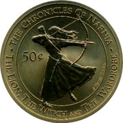 New Zealand 50¢ Narnia - Susan 2006 (c) KM# 280 -THE CHRONICLES OF NARNIA - THE LION, THE WITCH AND THE WARDROBE 50¢ ©DISNEY/WALDEN. coin reverse New Zealand 50¢ Narnia - Susan 2006 (c) KM# 280 -THE CHRONICLES OF NARNIA - THE LION, THE WITCH AND THE WARDROBE 50¢ ©DISNEY/WALDEN. coin reverse