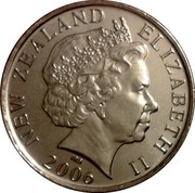New Zealand 50 (Non-magnetic set issue) KM# 119b NEW ZEALAND ELIZABETH II *YEAR* IRB coin obverse