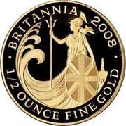 UK 50 Pounds Britannia 2008 British Royal Mint Proof KM# 1101 BRITANNIA 2008 1/2 OUNCE FINE GOLD coin reverse UK 50 Pounds Britannia 2008 British Royal Mint Proof KM# 1101 BRITANNIA 2008 1/2 OUNCE FINE GOLD coin reverse