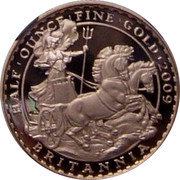 UK 50 Pounds Britannia 2009 Proof KM# 1129 HALF OUNCE FINE GOLD 2009 BRITANNIA coin reverse UK 50 Pounds Britannia 2009 Proof KM# 1129 HALF OUNCE FINE GOLD 2009 BRITANNIA coin reverse