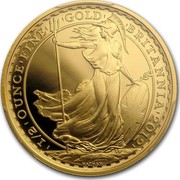 UK 50 Pounds Britannia 2013 British Royal Mint Proof KM# 1272 1/2 OZ OUNCE FINE GOLD BRITANNIA 2012 coin reverse