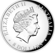 Australia 8 Dollars Australian Kangaroo 2017 ELIZABETH II AUSTRALIA 8 DOLLARS IRB coin obverse Australia 8 Dollars Australian Kangaroo 2017 ELIZABETH II AUSTRALIA 8 DOLLARS IRB coin obverse
