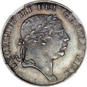 UK 9 Pence George III Bank Token - Pattern 1812 Proof Pattern KM# PnN68 GEORGIUS III DEI GRATIA REX coin obverse UK 9 Pence George III Bank Token - Pattern 1812 Proof Pattern KM# PnN68 GEORGIUS III DEI GRATIA REX coin obverse