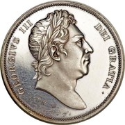 UK Crown Pattern 1820 KM# PnB80 GEORGIVS III DEI GRATIA∙ coin obverse UK Crown Pattern 1820 KM# PnB80 GEORGIVS III DEI GRATIA∙ coin obverse