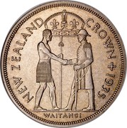 New Zealand Crown Waitangi 1935 KM# 6 NEW ZEALAND CROWN+1935 WAITANGI coin reverse