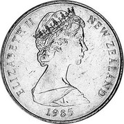 New Zealand Dollar Mule with Canada Dollar 1985 KM# 95 ELIZABETH II NEW ZEALAND 1985 coin obverse New Zealand Dollar Mule with Canada Dollar 1985 KM# 95 ELIZABETH II NEW ZEALAND 1985 coin obverse