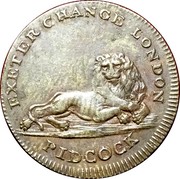 UK Farthing Middlesex - Pidcock / Exeter Change 1801  EXETER CHANGE LONDON PIDCOCK coin obverse UK Farthing Middlesex - Pidcock / Exeter Change 1801  EXETER CHANGE LONDON PIDCOCK coin obverse