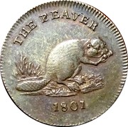 UK Farthing Middlesex - Pidcock / Exeter Change 1801  THE BEAVER 1801 coin reverse UK Farthing Middlesex - Pidcock / Exeter Change 1801  THE BEAVER 1801 coin reverse